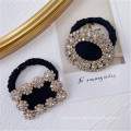 Korean Hair Tie Rhinestone Geometric Elastic Band Ring Cute Girl Ponytail Head Rope Rubber Female Fashion Accessories